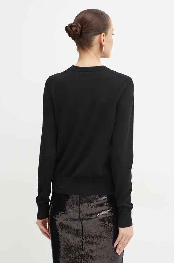 Ρούχα Μάλλινη ζακέτα BOSS 50492552 μαύρο