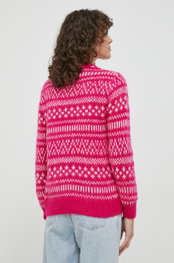 Odzież MC2 Saint Barth sweter z domieszką wełny QUE0025 różowy