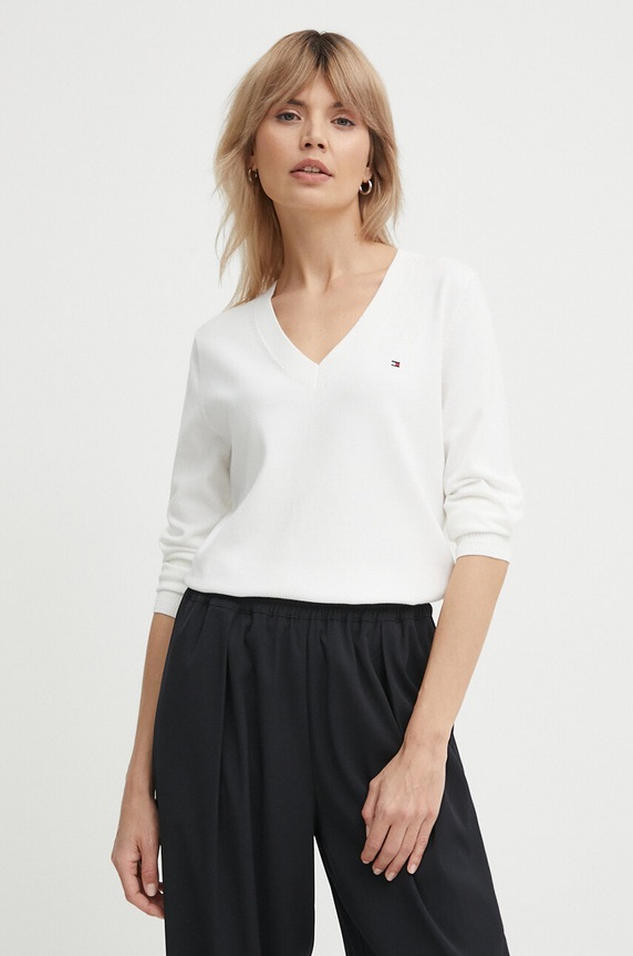 Pulover Tommy Hilfiger tanka bež WW0WW42049