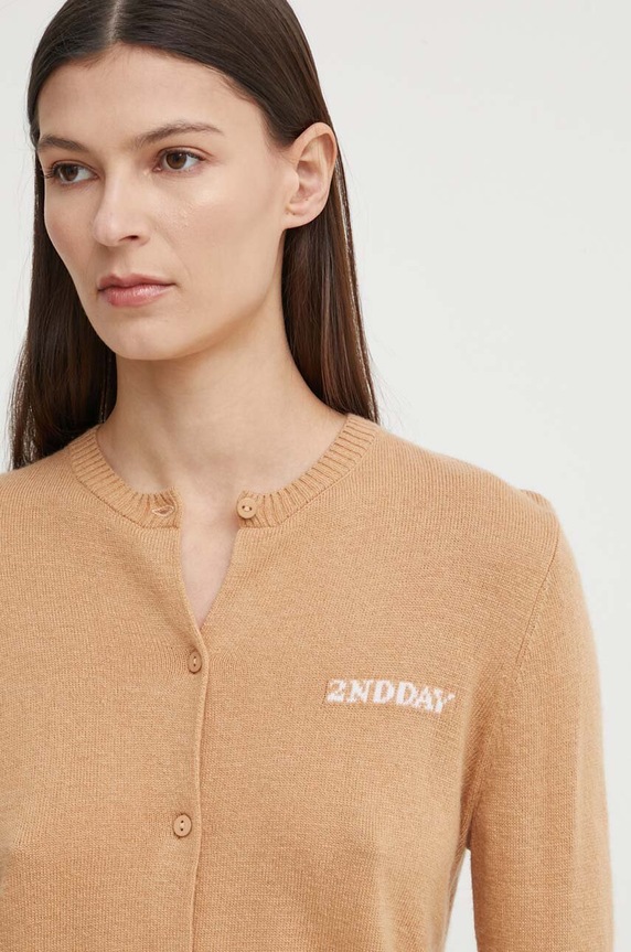 2NDDAY kardigan con aggiunta di lana 2ND Vinny TT - Soft Wool Blen marrone 2000341408