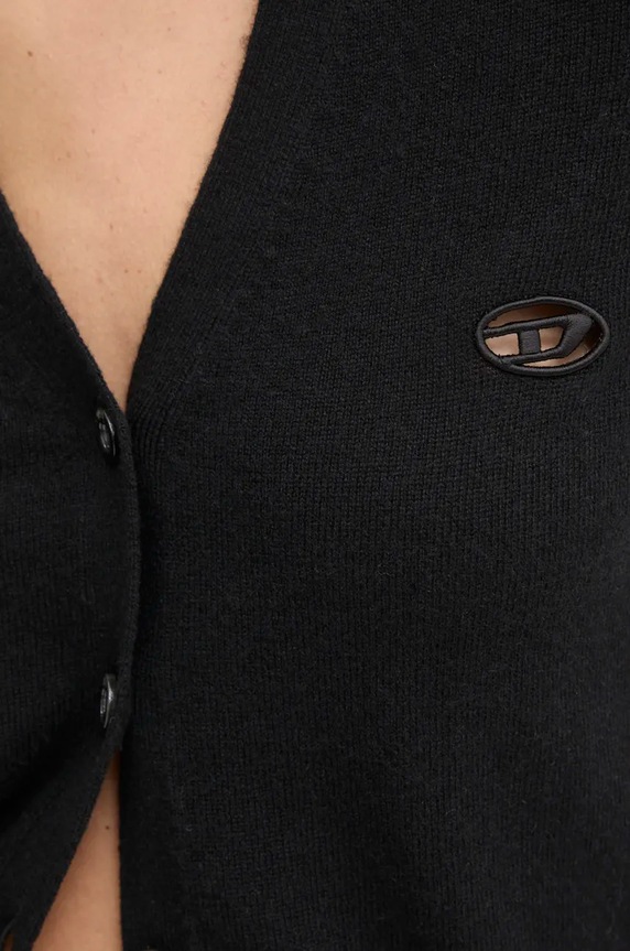 Diesel cardigan din lână M-ARTE A13015.0GEAY negru