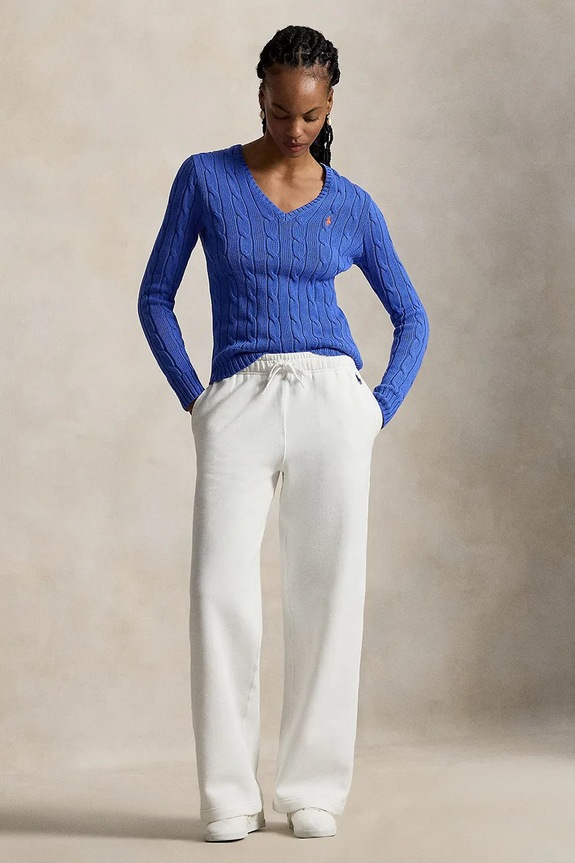 Odjeća Polo Ralph Lauren pulover za žene od pamuka 211971870 plava