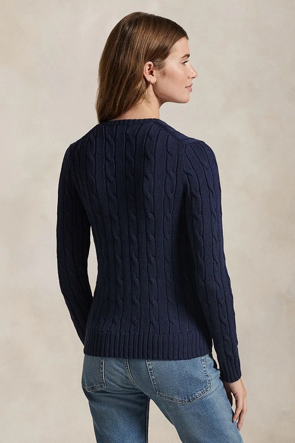 Polo Ralph Lauren sveter dámsky bavlnený 211971870 tmavomodrá AA00