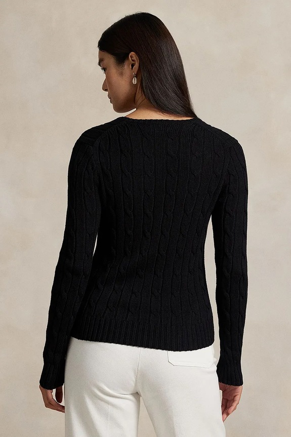 Polo Ralph Lauren пуловер от памук дамски 211971870 черен AA00