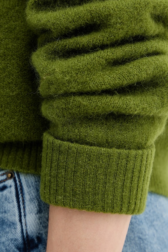 American Vintage sweter wełniany VITO18E zielony