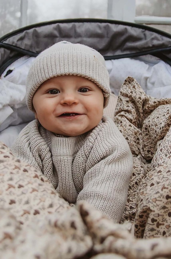 That's mine sweter bawełniany dziecięcy FLO50 pozostałe beżowy FLO50