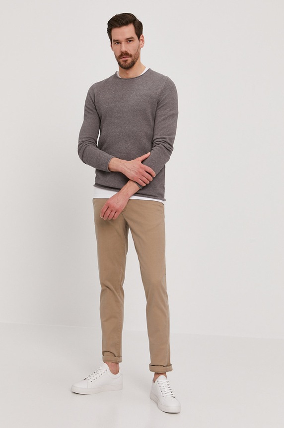 Selected Homme - Sveter 16062814 sivá AA00