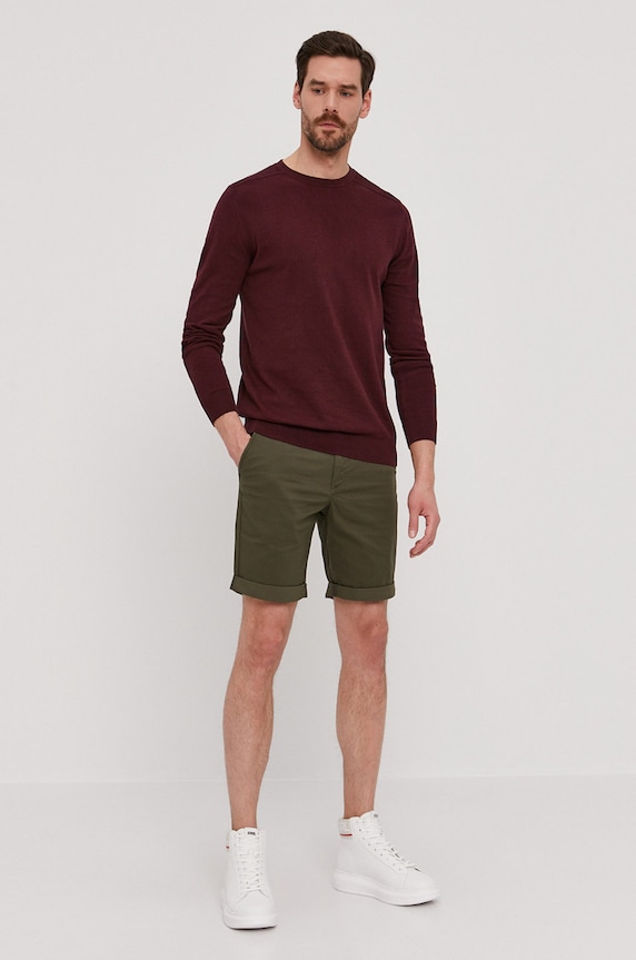 Selected Homme - Sweter 16074682 bordowy AA00