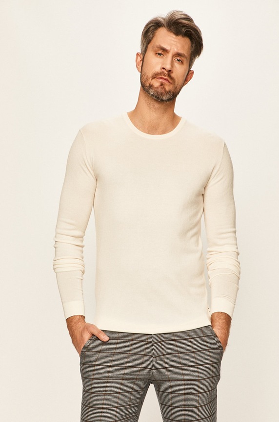 Tailored & Originals - Pulover subtiri bej 7192606.790050