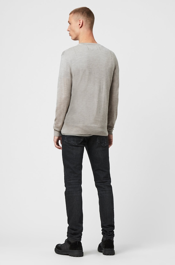 AllSaints - Πουλόβερ Mode Merino Crew MK129D γκρί