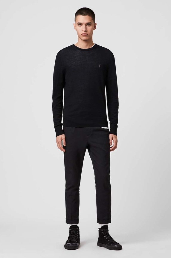 Ρούχα AllSaints - Πουλόβερ Mode Merino Crew MK129D μαύρο