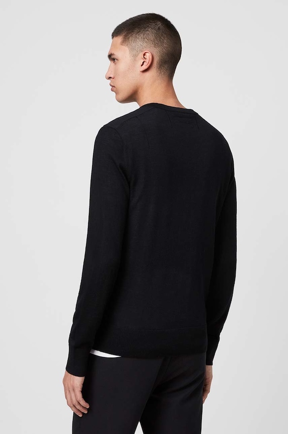 AllSaints - Πουλόβερ Mode Merino Crew μαύρο MK129D