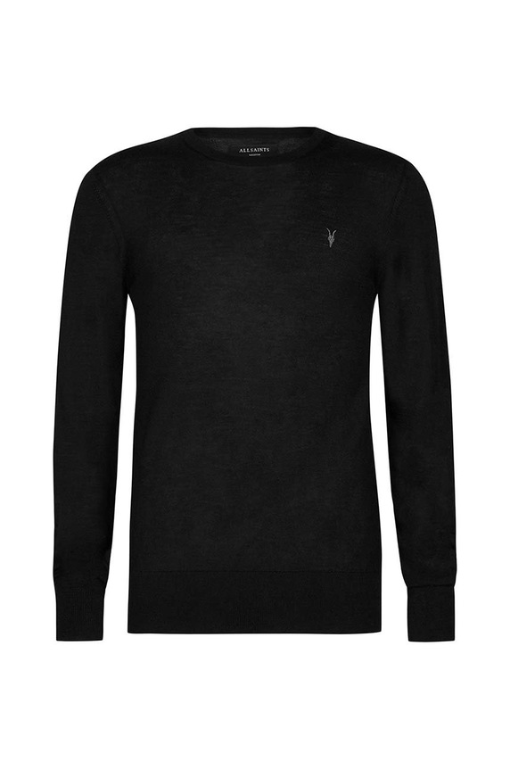 AllSaints - Πουλόβερ Mode Merino Crew MK129D μαύρο