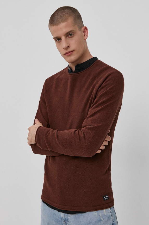 Jack & Jones - Svetr 12157321 kulatý hnědá 12157321