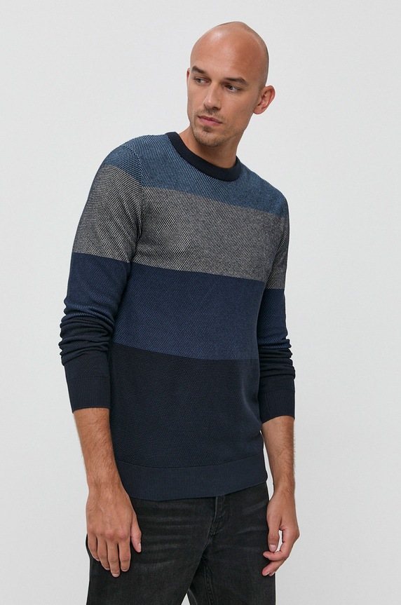 Jack & Jones Sweter okrągły granatowy 12193492