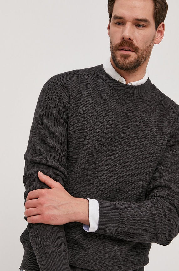 Selected Homme Sweter 16074692 szary