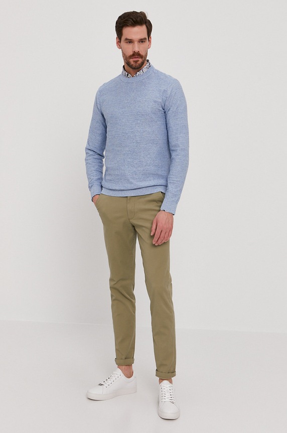 Selected Homme Sweter 16074710 niebieski AA00