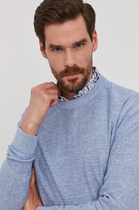 Selected Homme Sweter niebieski 16074710