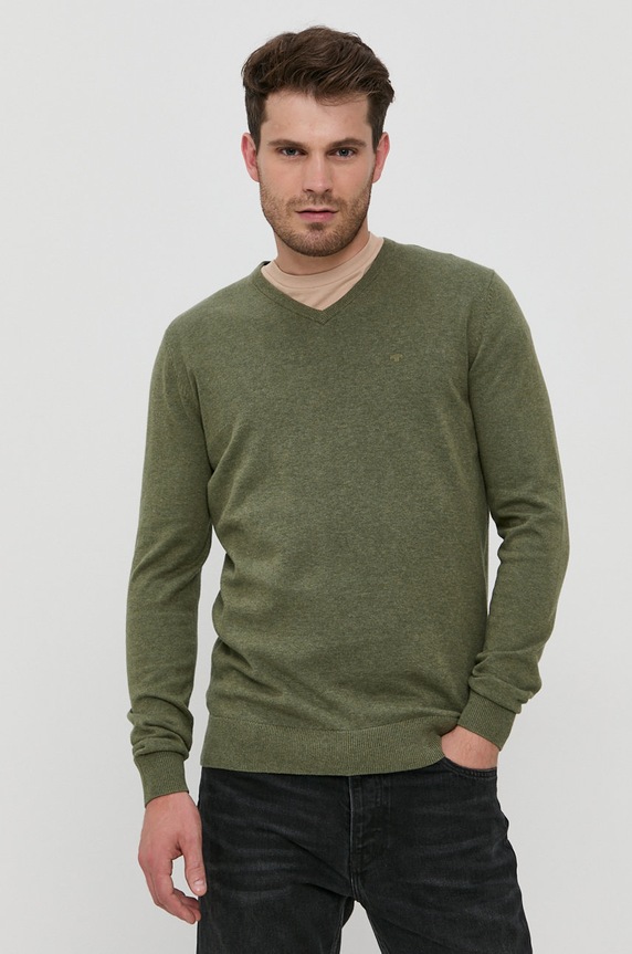 Tom Tailor - Sweter melanż zielony 1027300.27681