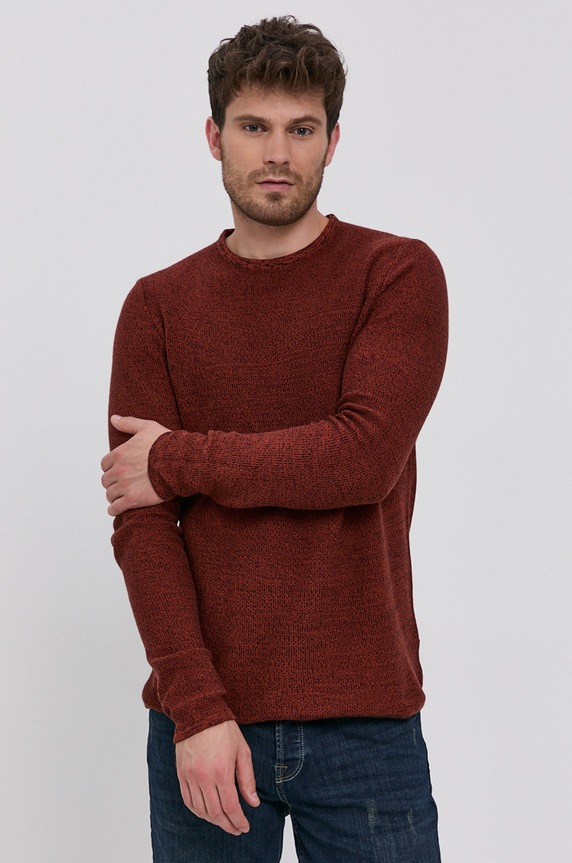 Only & Sons Sweter pozostałe bordowy 22019979
