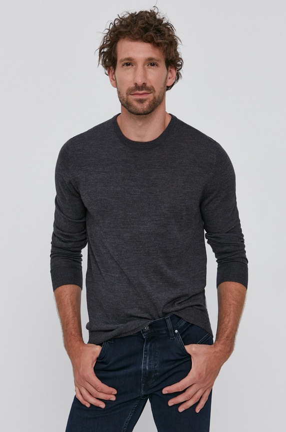 Tiger Of Sweden Sweter okrągły szary T68915005Z