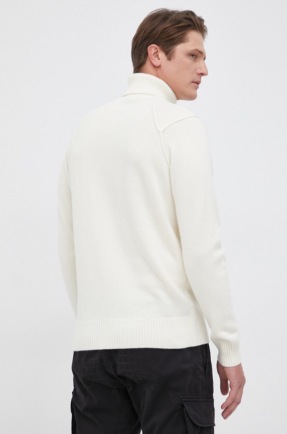 Odzież C.P. Company Sweter wełniany 11CMKN088A005504A beżowy