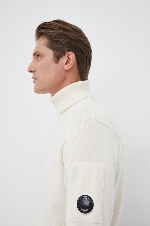 C.P. Company Sweter wełniany beżowy 11CMKN088A005504A