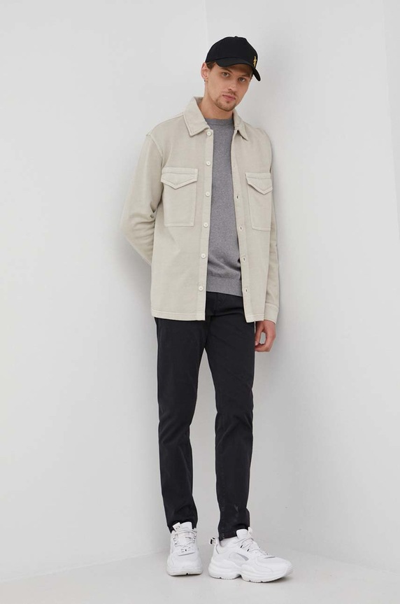 Selected pamut pulóver 16074682.MediumGrey szürke AA00