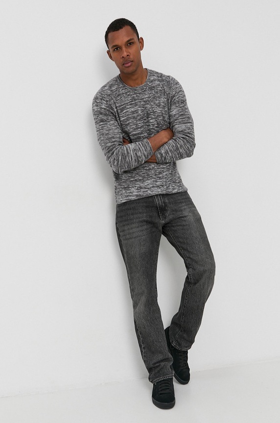 Solid Sweter 21104246.7901041 szary AA00