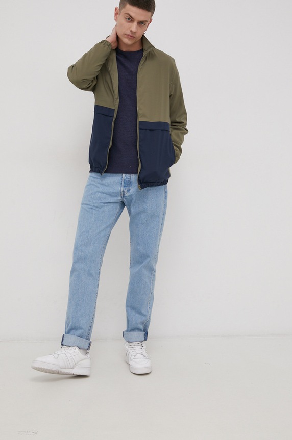 Solid Sweter 21104152.1939371 granatowy AA00