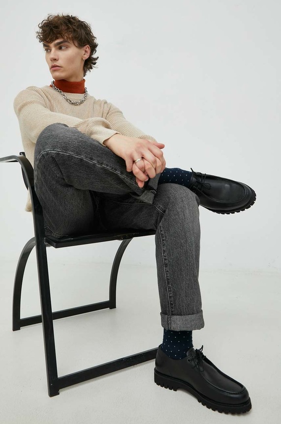 βαμβακερό πουλόβερ Marc O'Polo M20502260380 μπεζ