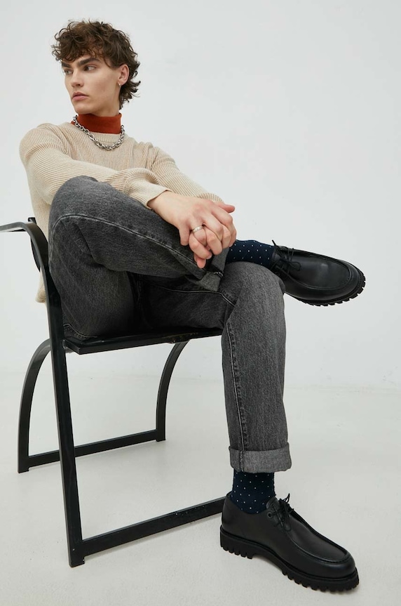 βαμβακερό πουλόβερ Marc O'Polo M20502260380 μπεζ