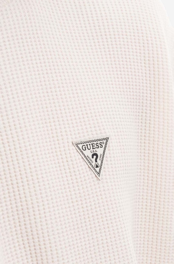 Bombažen pulover Guess bež M2BP01.KBB20