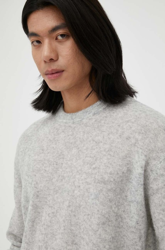 American Vintage sweter wełniany szary MRAZ18A