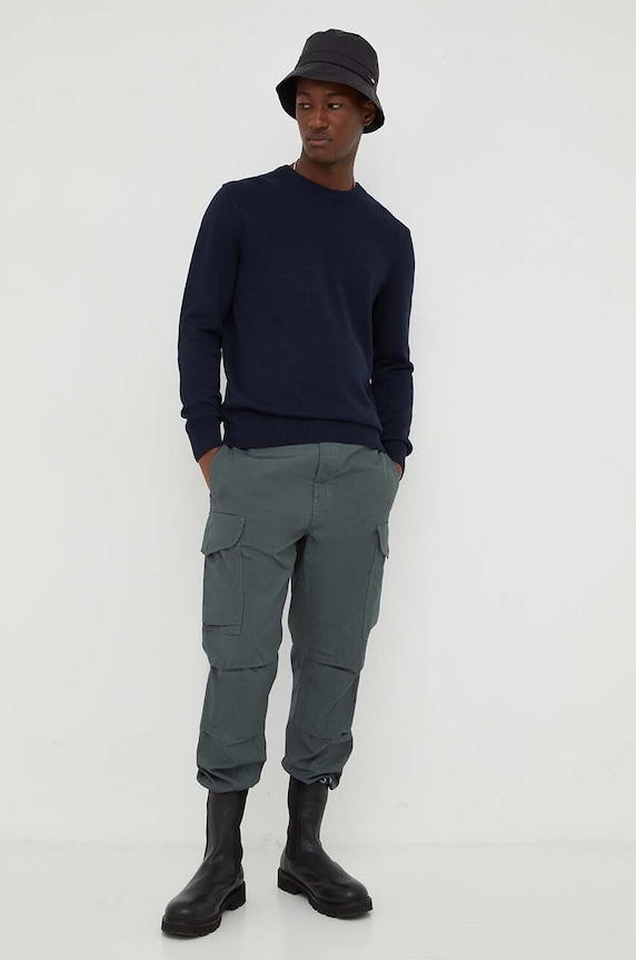 Marc O'Polo sweter bawełniany M28502360124 granatowy AA00