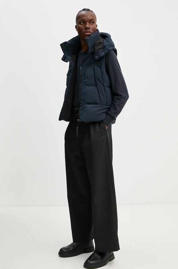 Marc O'Polo sweter z domieszką wełny 5000009265 granatowy AW25