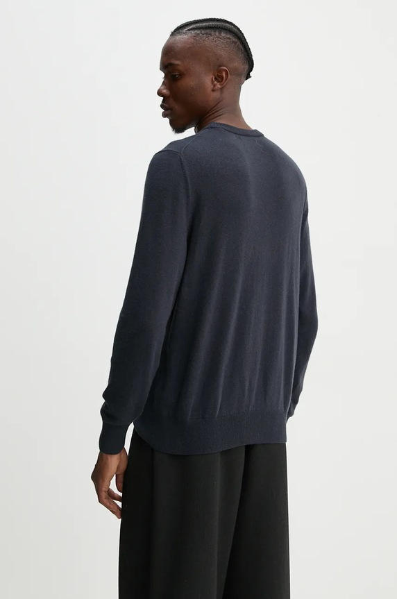 Odzież Marc O'Polo sweter z domieszką wełny 5000009265 granatowy