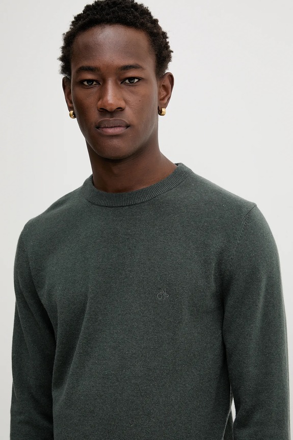 Marc O'Polo sweter z domieszką wełny zielony 5000009265