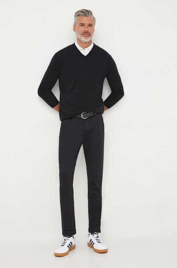 United Colors of Benetton sweter wełniany 1002U4407.100.. czarny AA00