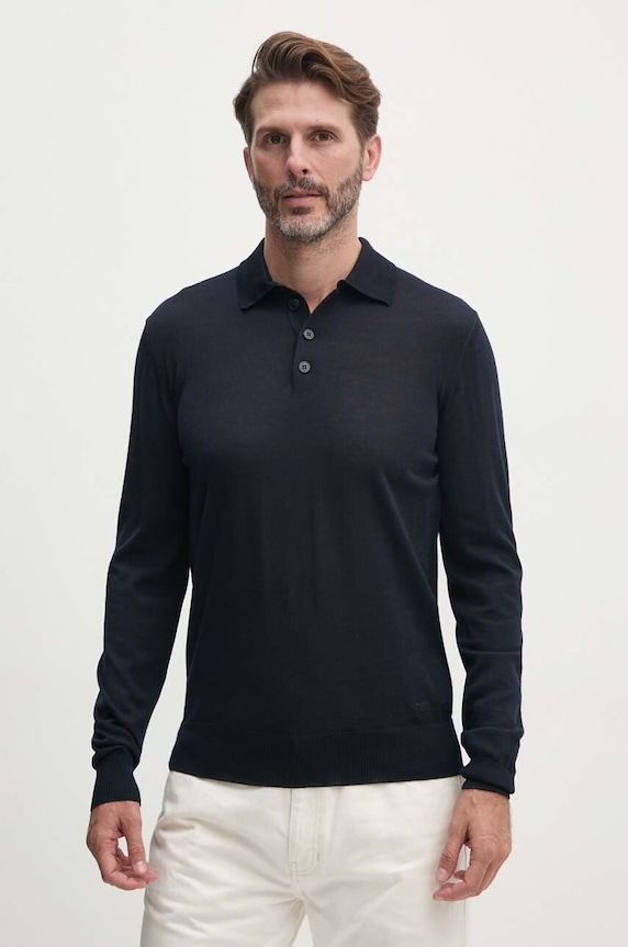 Emporio Armani sweter wełniany wełna granatowy 8N1MV6.1M67Z.NOS