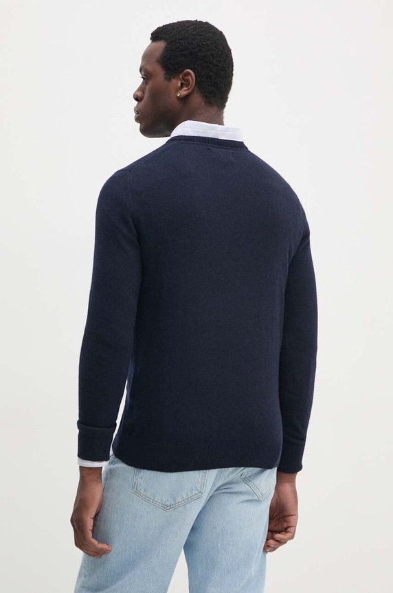 Odzież Barbour sweter wełniany MKN0345 granatowy