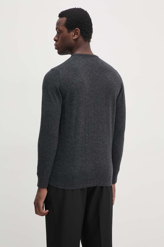 Odzież Barbour sweter wełniany MKN0345 szary