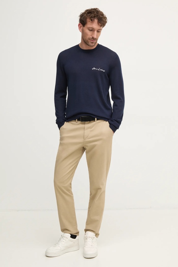 Armani Exchange sweter wełniany 8NZM5A.ZM1YZ granatowy AA00