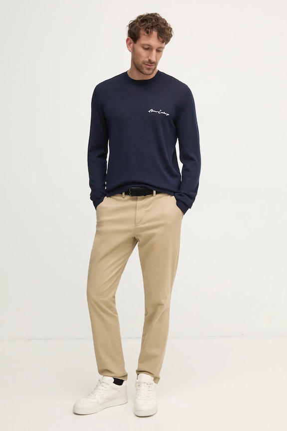 Armani Exchange sweter wełniany 8NZM5A.ZM1YZ granatowy AA00