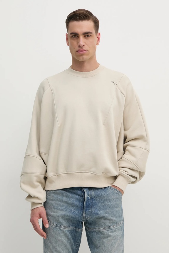 Heliot Emil felpa in cotone senza beige SS25.M.08.062.ST18.CO