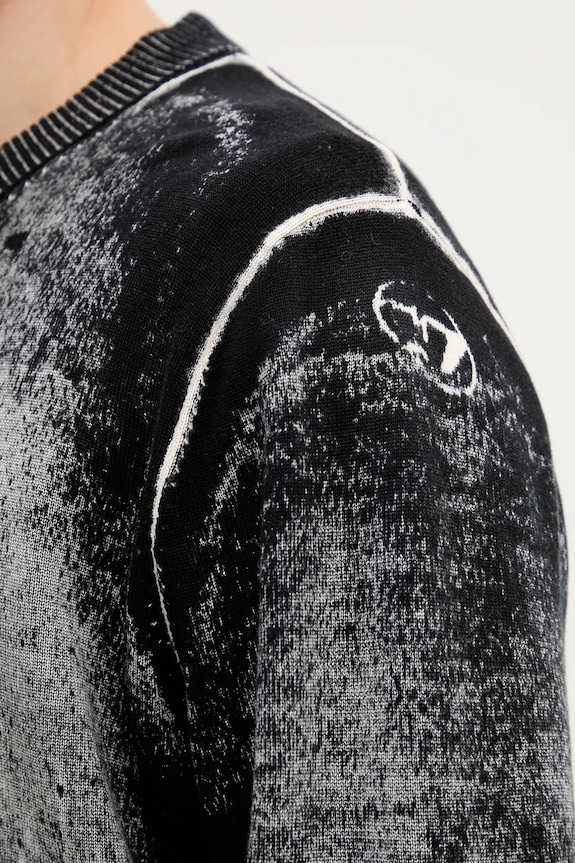 Βαμβακερό πουλόβερ Diesel K-VELI KNITWEAR A16878.0BEAR γκρί