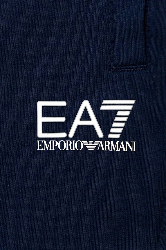 CHLAPEC Dětské bavlněné šortky EA7 Emporio Armani 8NBS51.BJ05Z námořnická modř