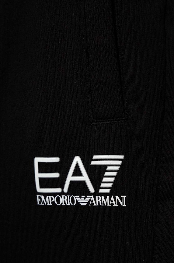 Chłopiec EA7 Emporio Armani szorty bawełniane dziecięce 8NBS51.BJ05Z czarny
