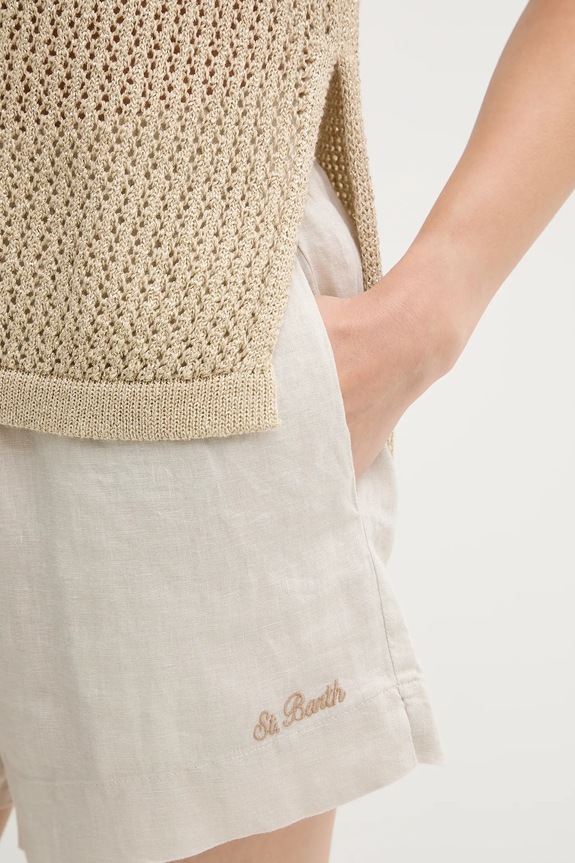 MC2 Saint Barth pantaloncini in cotone beige MEA002