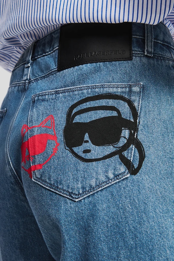Odjeća Pamučne traper kratke hlače Karl Lagerfeld IKON A2W10151 plava